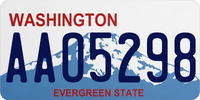 WA license plate AAO5298