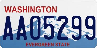 WA license plate AAO5299