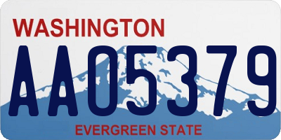 WA license plate AAO5379