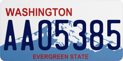 WA license plate AAO5385