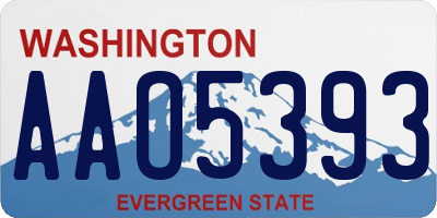 WA license plate AAO5393