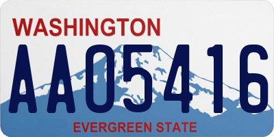 WA license plate AAO5416