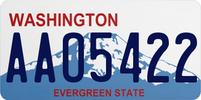 WA license plate AAO5422