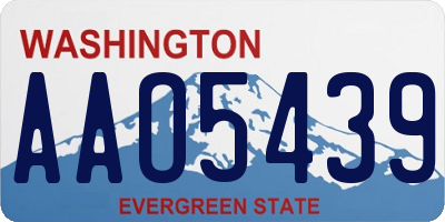 WA license plate AAO5439