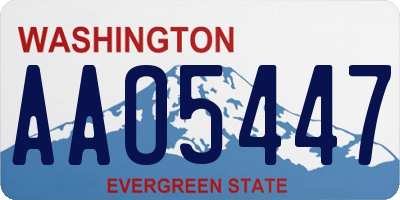 WA license plate AAO5447