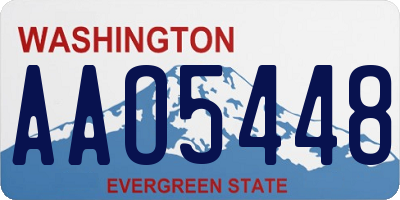 WA license plate AAO5448