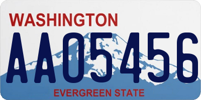 WA license plate AAO5456