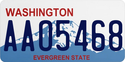 WA license plate AAO5468