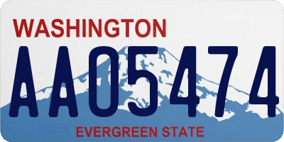 WA license plate AAO5474