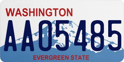 WA license plate AAO5485
