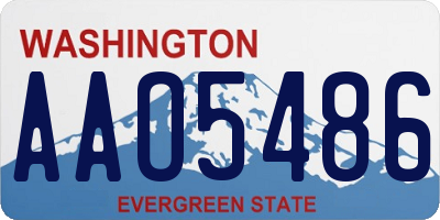 WA license plate AAO5486