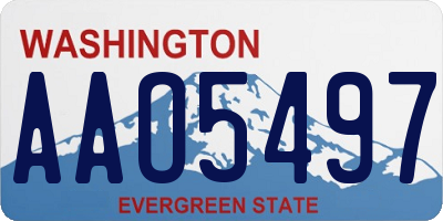 WA license plate AAO5497