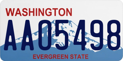 WA license plate AAO5498