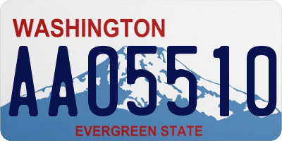 WA license plate AAO5510