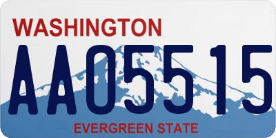 WA license plate AAO5515