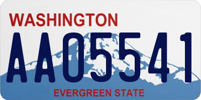 WA license plate AAO5541