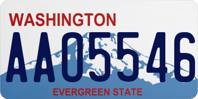 WA license plate AAO5546