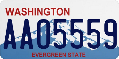 WA license plate AAO5559
