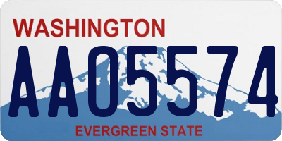 WA license plate AAO5574