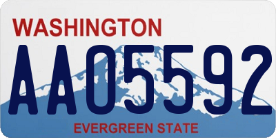 WA license plate AAO5592