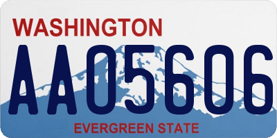 WA license plate AAO5606