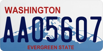 WA license plate AAO5607