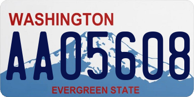WA license plate AAO5608