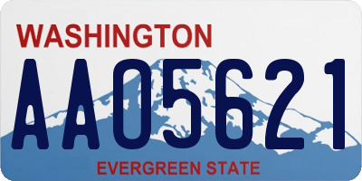 WA license plate AAO5621