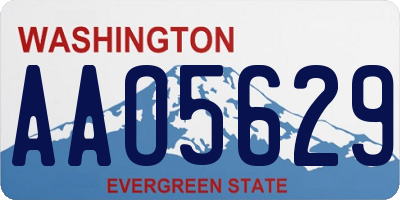 WA license plate AAO5629