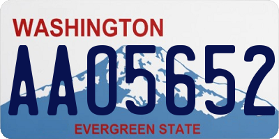 WA license plate AAO5652