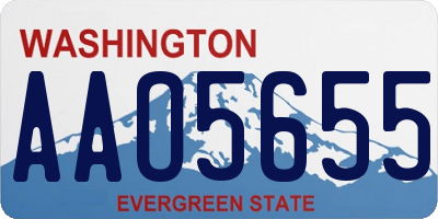 WA license plate AAO5655