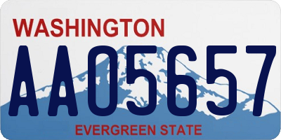 WA license plate AAO5657