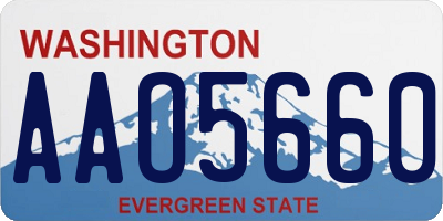 WA license plate AAO5660