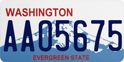 WA license plate AAO5675
