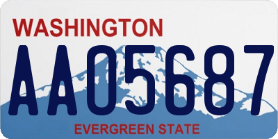 WA license plate AAO5687