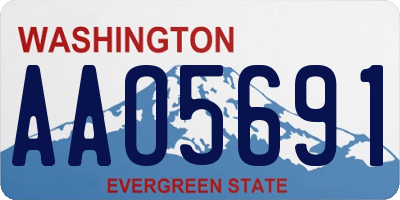 WA license plate AAO5691