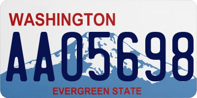 WA license plate AAO5698