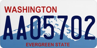 WA license plate AAO5702