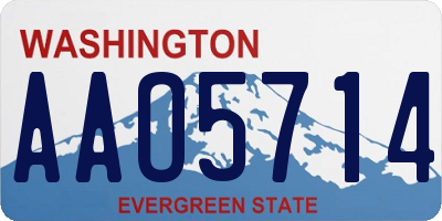 WA license plate AAO5714