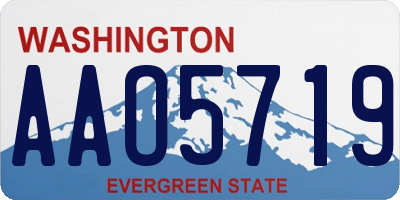 WA license plate AAO5719