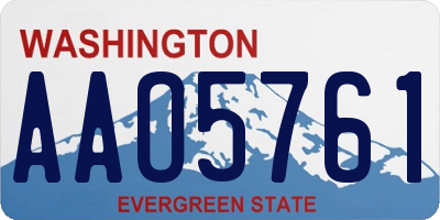 WA license plate AAO5761