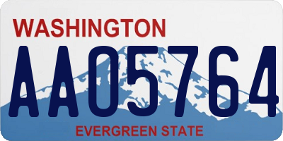 WA license plate AAO5764