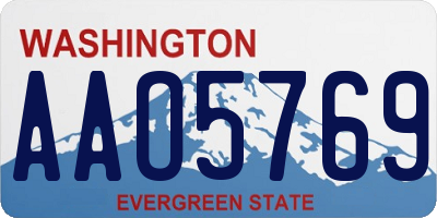 WA license plate AAO5769
