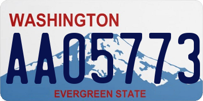 WA license plate AAO5773
