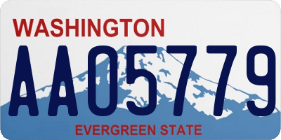 WA license plate AAO5779