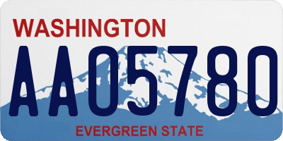 WA license plate AAO5780