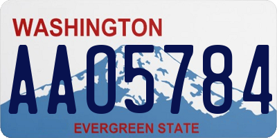 WA license plate AAO5784