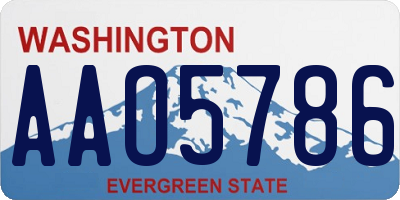 WA license plate AAO5786