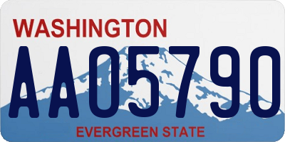 WA license plate AAO5790