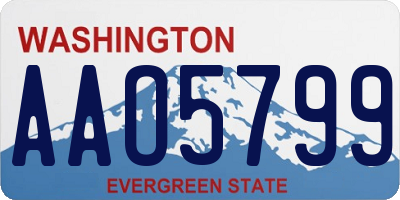 WA license plate AAO5799